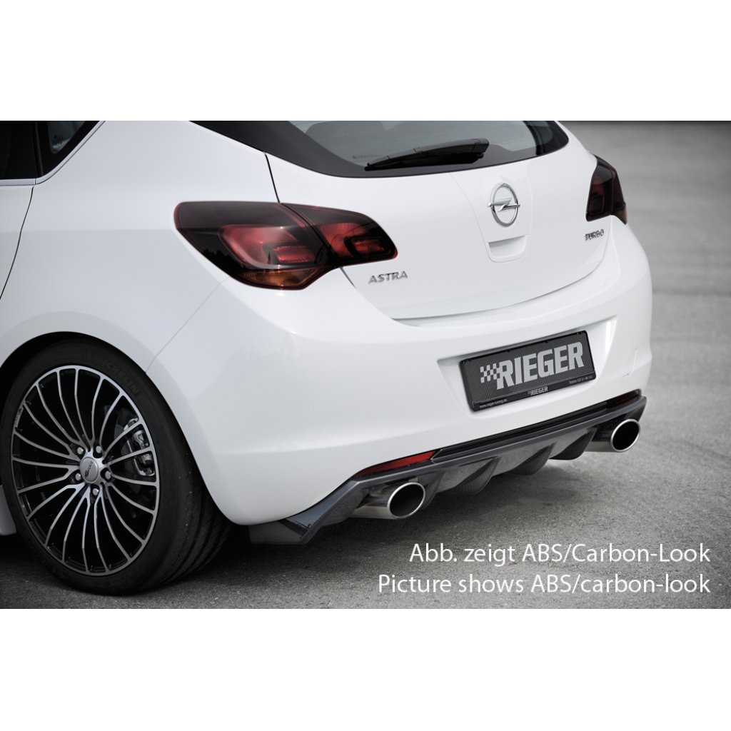 Rieger vložka zadního nárazníku (GBL-51316) pro Opel Astra J 5-dvéř., hatchback před faceliftem, plast ABS lakovaný do černé lesklé barvy
