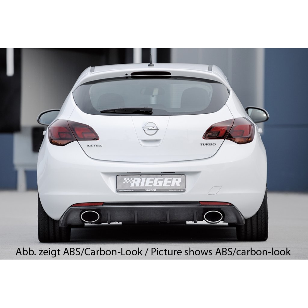 Rieger vložka zadního nárazníku (GBL-51316) pro Opel Astra J 5-dvéř., hatchback před faceliftem, plast ABS lakovaný do černé lesklé barvy