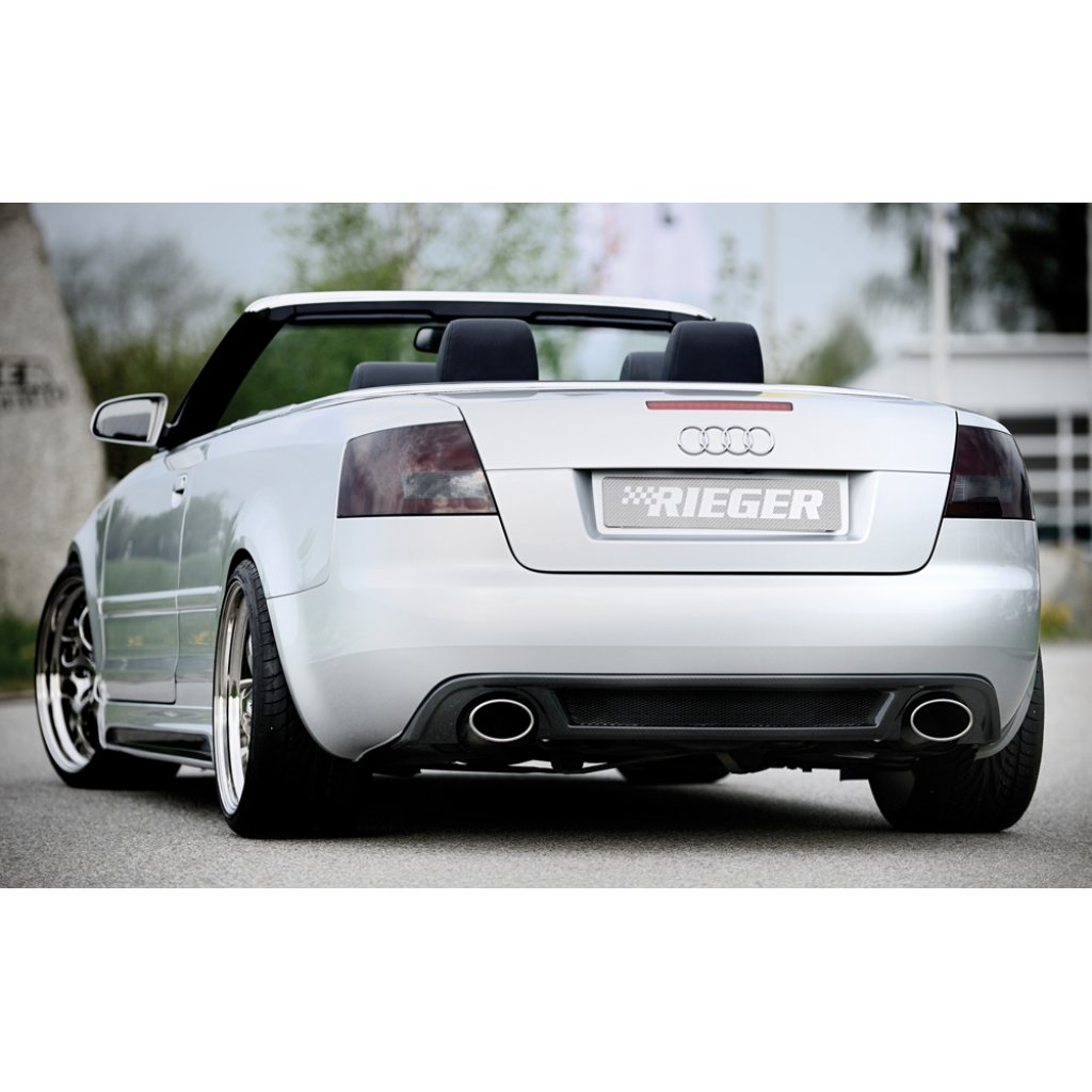 Rieger vložka zadního nárazníku (GBL-55269) pro Audi A4 8H kabriolet, plast ABS lakovaný do černé lesklé barvy