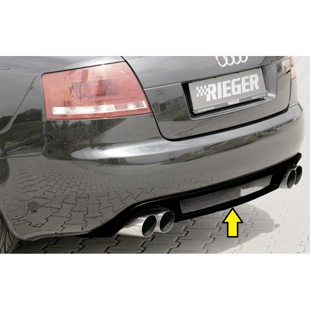 Rieger vložka zadního nárazníku (GBL-55270) pro Audi A4 8H kabriolet, plast ABS lakovaný do černé lesklé barvy