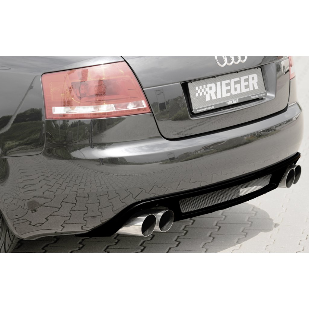 Rieger vložka zadního nárazníku (GBL-55270) pro Audi A4 8H kabriolet, plast ABS lakovaný do černé lesklé barvy