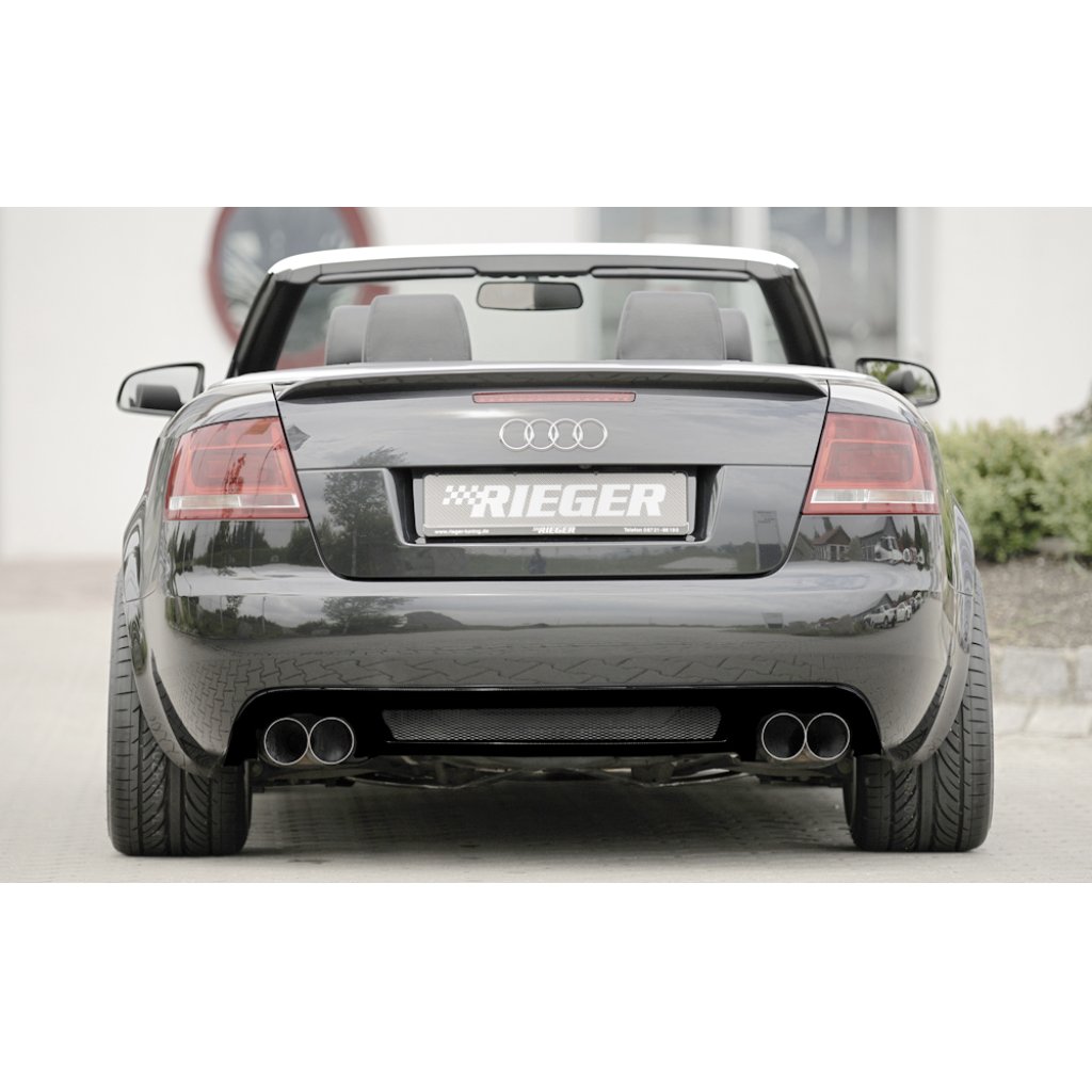 Rieger vložka zadního nárazníku (GBL-55270) pro Audi A4 8H kabriolet, plast ABS lakovaný do černé lesklé barvy