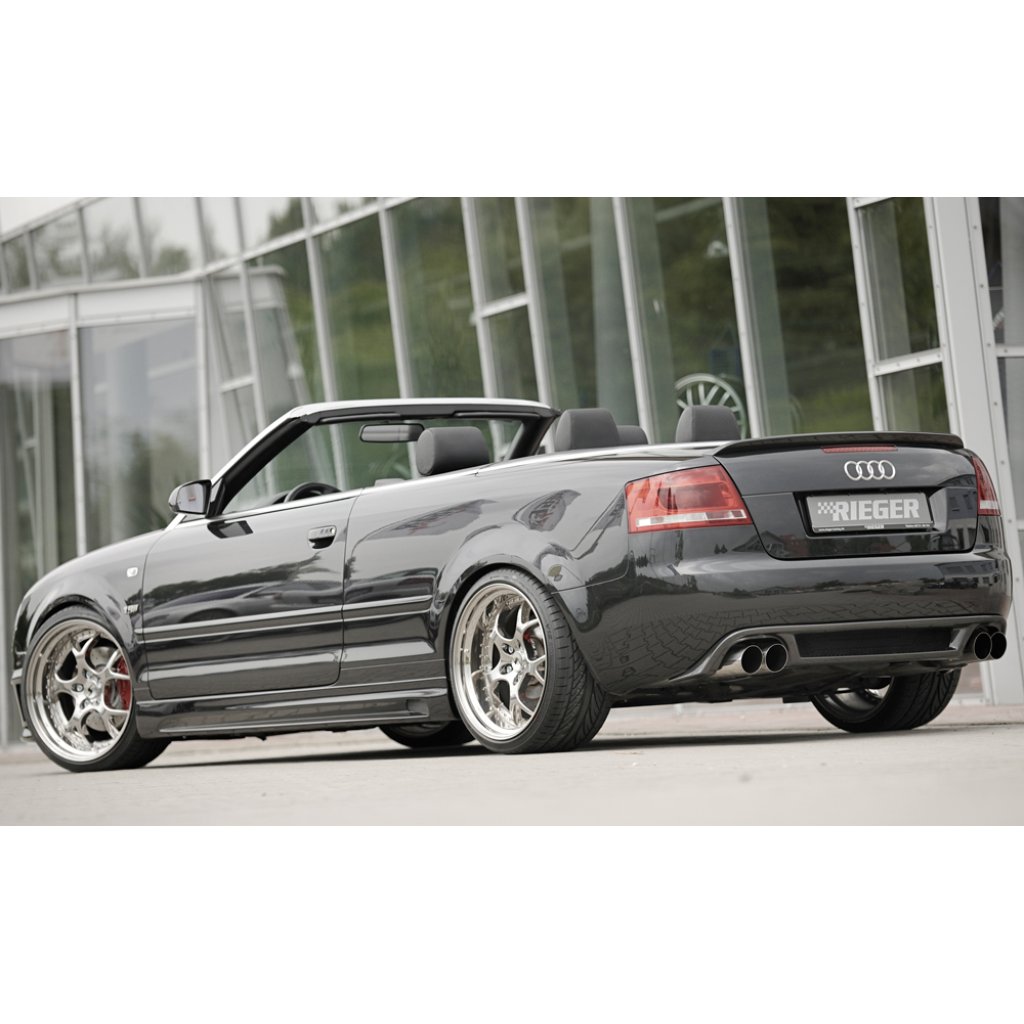 Rieger vložka zadního nárazníku (GBL-55270) pro Audi A4 8H kabriolet, plast ABS lakovaný do černé lesklé barvy