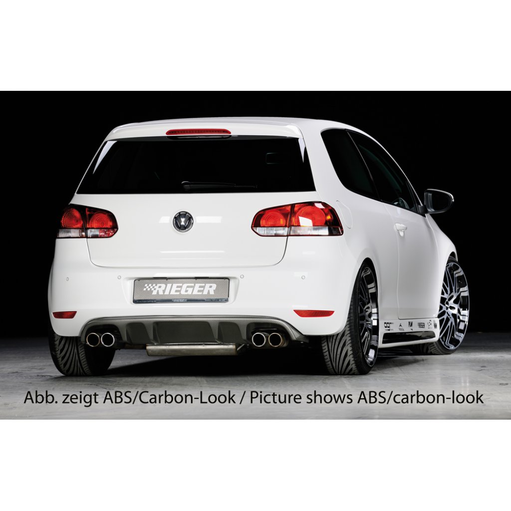Rieger vložka zadního nárazníku (GBL-59511) pro Volkswagen Golf 6 3-dvéř., 5-dvéř., plast ABS lakovaný do černé lesklé barvy