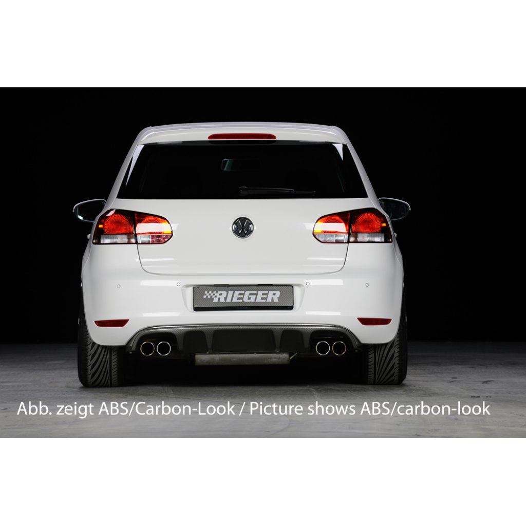 Rieger vložka zadního nárazníku (GBL-59511) pro Volkswagen Golf 6 3-dvéř., 5-dvéř., plast ABS lakovaný do černé lesklé barvy
