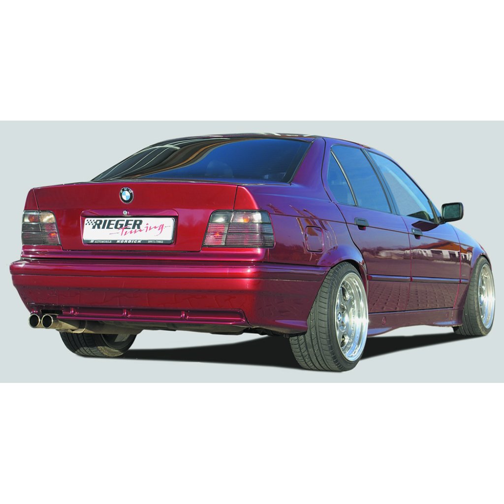 Rieger vložka zadního nárazníku M3-Look pro BMW řada 3 E36 kabriolet, kupé, sedan, touring, plast ABS bez povrchové úpravy