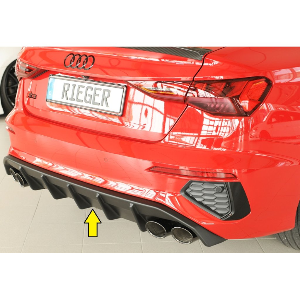 Rieger vložka zadního nárazníku pro Audi A3 S3 GY 5-dvéř. (sedan), plast ABS bez povrchové úpravy