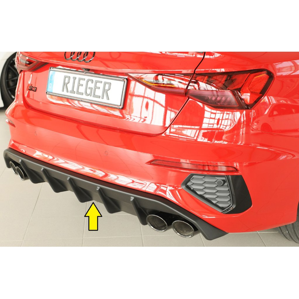 Rieger vložka zadního nárazníku pro Audi A3 S3 GY 5-dvéř. (sportback), plast ABS bez povrchové úpravy