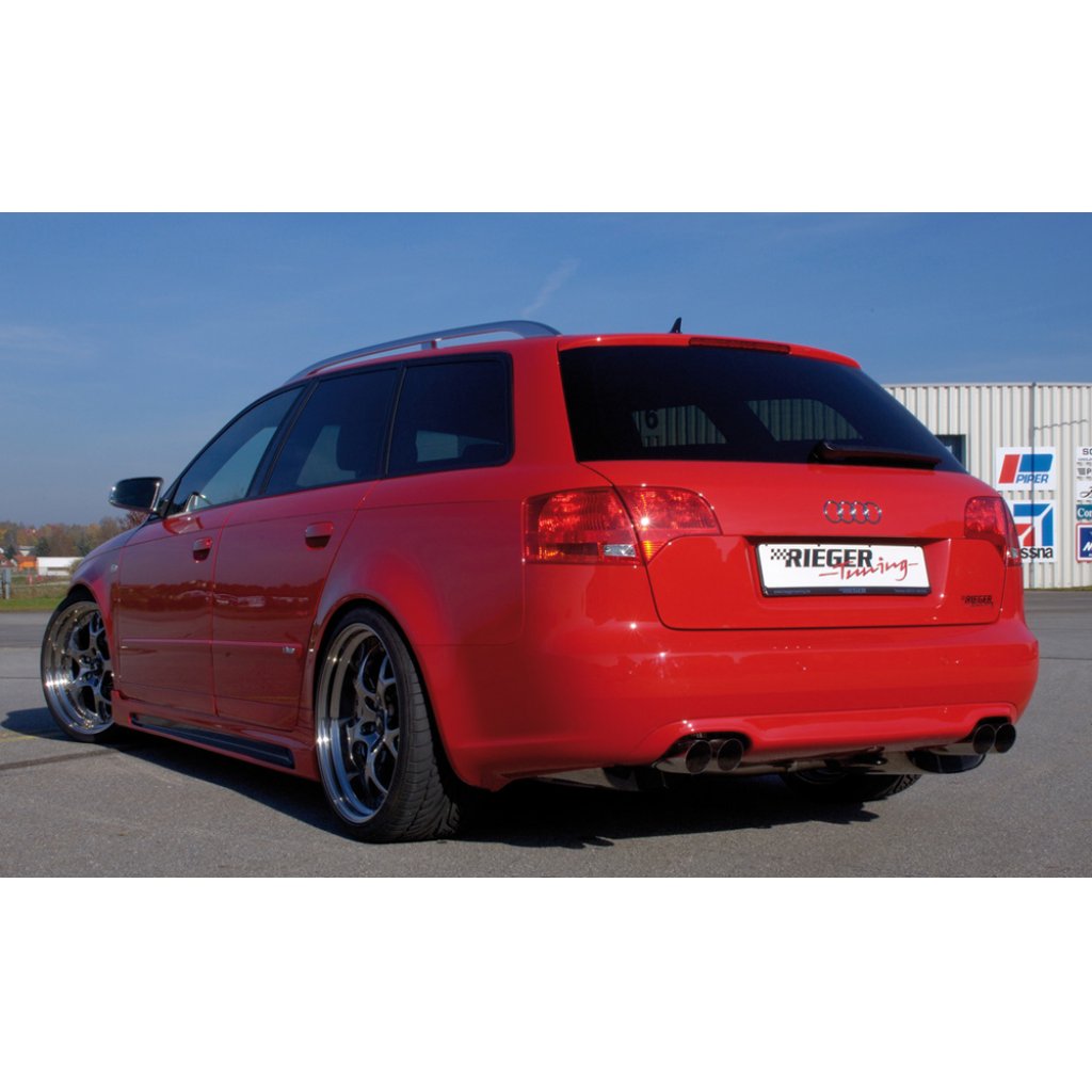 Rieger vložka zadního nárazníku pro Audi A4 8E avant, sedan po faceliftu, plast ABS bez povrchové úpravy