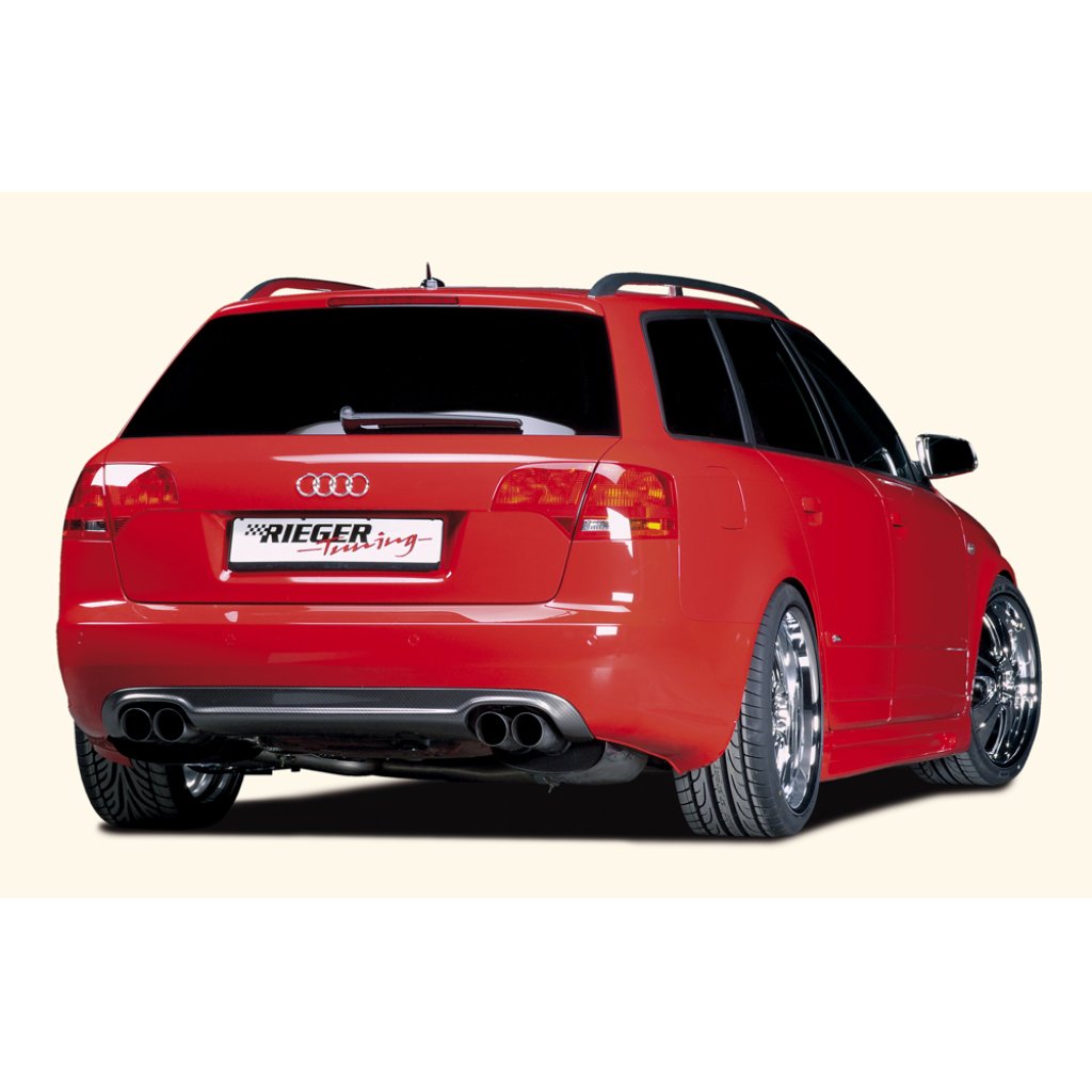Rieger vložka zadního nárazníku pro Audi A4 8E avant, sedan po faceliftu, plast ABS s povrchovou úpravou Carbon-Look