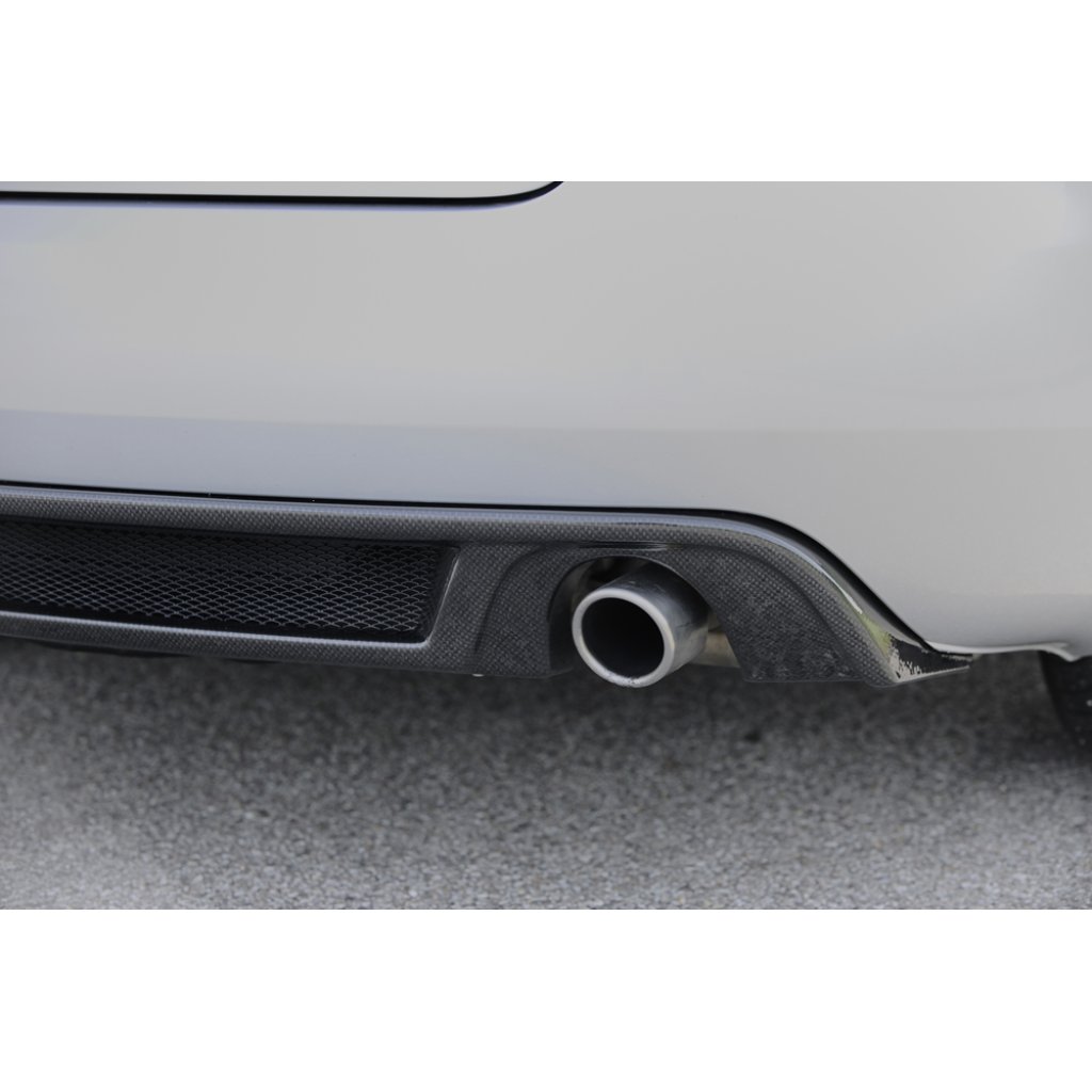 Rieger vložka zadního nárazníku pro Audi A4 8H kabriolet, plast ABS s povrchovou úpravou Carbon-Look, pro orig. koncovky na obou stranách