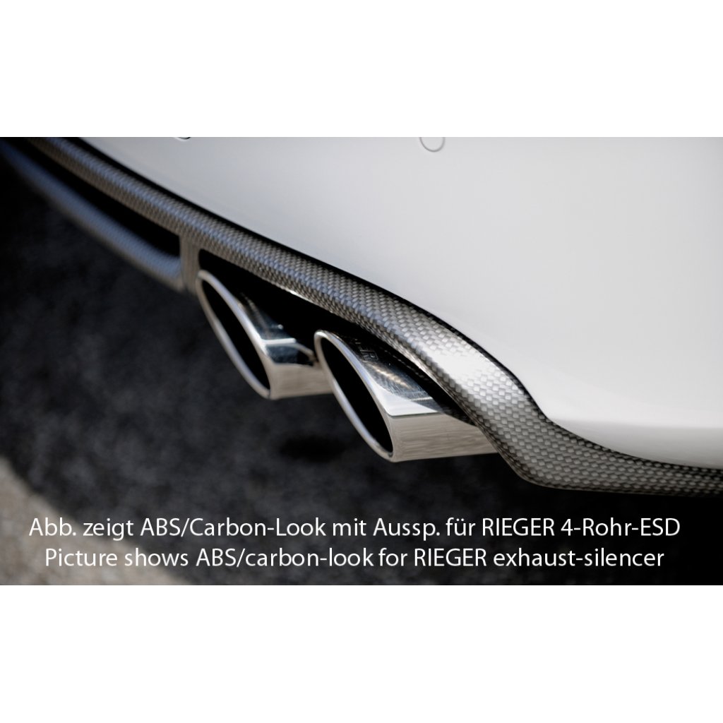 Rieger vložka zadního nárazníku pro Audi A4 B8, B81 avant, sedan před faceliftem, plast ABS bez povrchové úpravy, mimo S-Line, pro orig. koncovky na obou stranách
