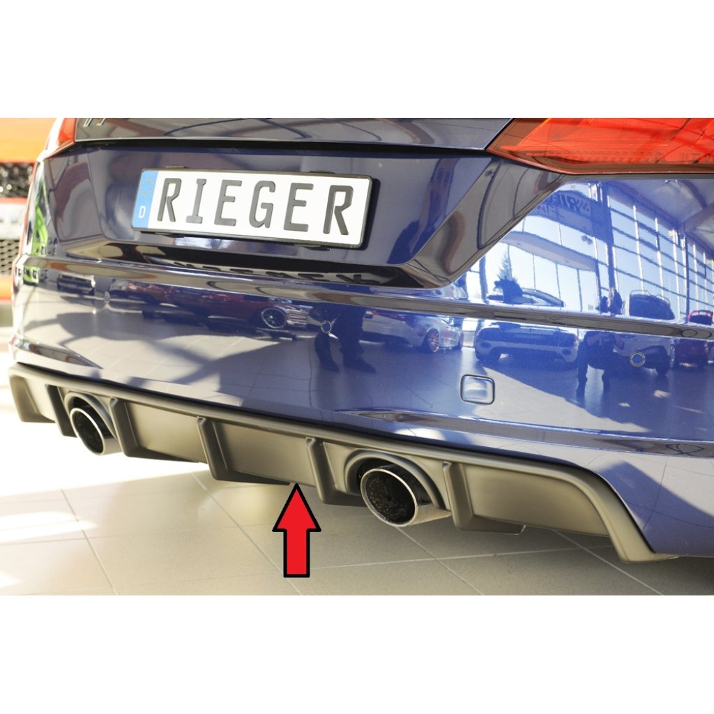 Rieger vložka zadního nárazníku pro Audi TT 8J-FV, 8S kupé, roadster vč. faceliftu, plast ABS bez povrchové úpravy