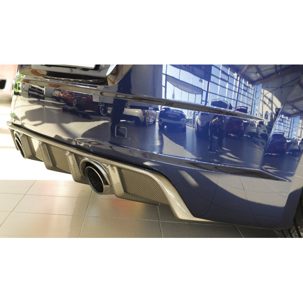 Rieger vložka zadního nárazníku pro Audi TT 8J-FV, 8S kupé, roadster vč. faceliftu, plast ABS s povrchovou úpravou Carbon-Look
