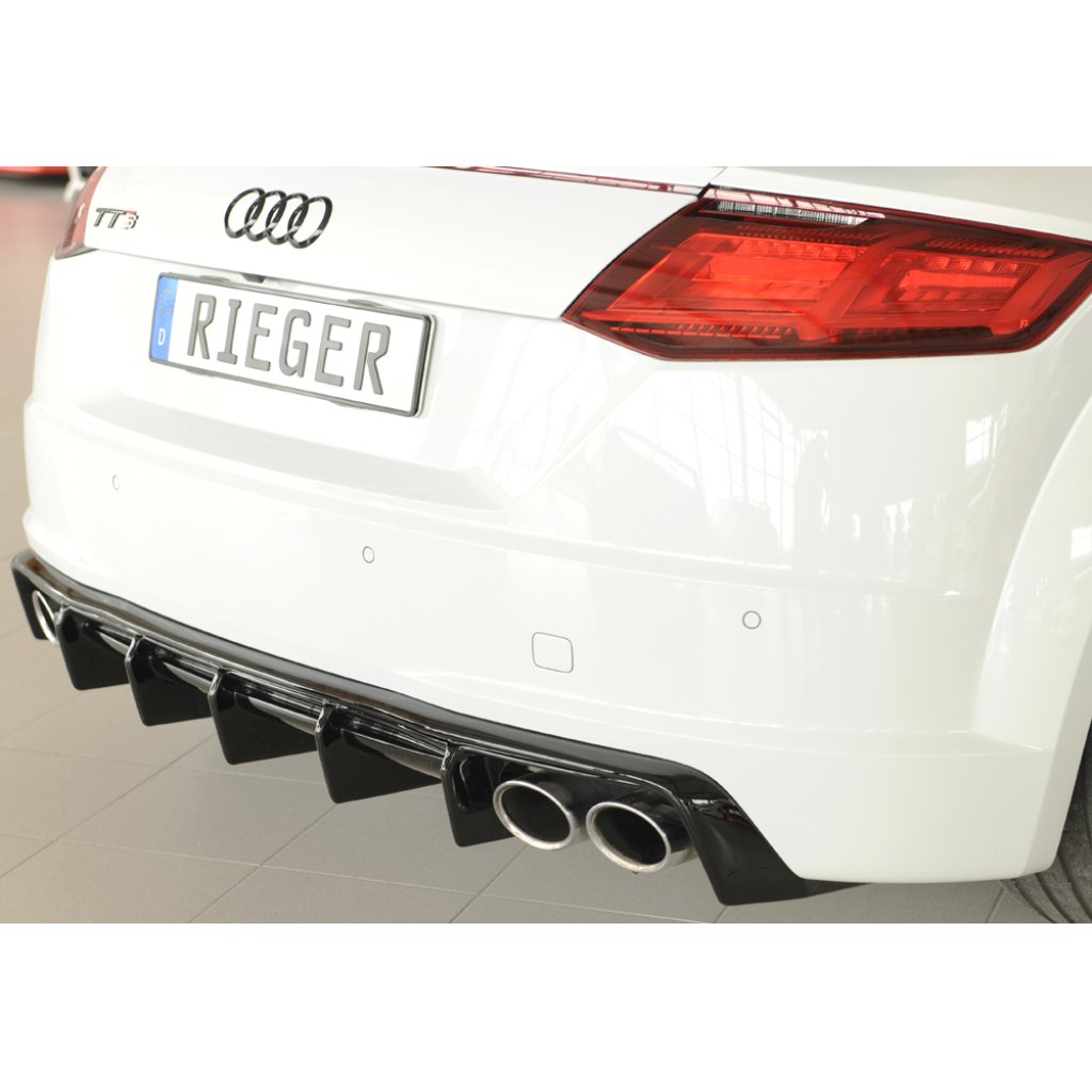 Rieger vložka zadního nárazníku pro Audi TT 8J-FV, 8S roadster, plast ABS lakovaný do černé lesklé barvy