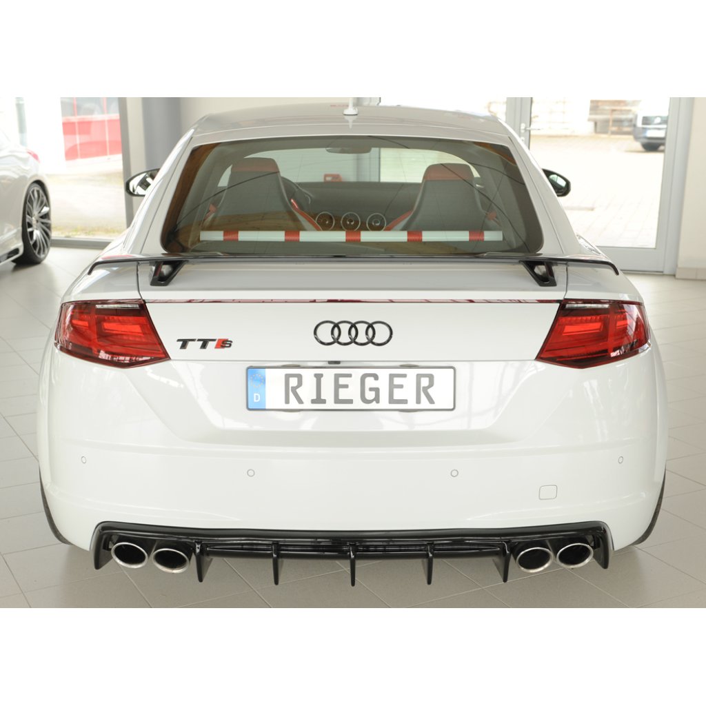 Rieger vložka zadního nárazníku pro Audi TTS 8J-FV, 8S roadster, plast ABS lakovaný do černé lesklé barvy
