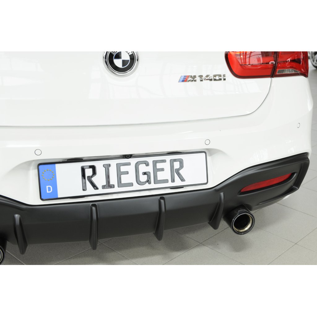 Rieger vložka zadního nárazníku pro BMW řada 1 F20, F21 sedan / 2-dvéř., sedan / 4-dvéř. po faceliftu LCI, plast ABS bez povrchové úpravy