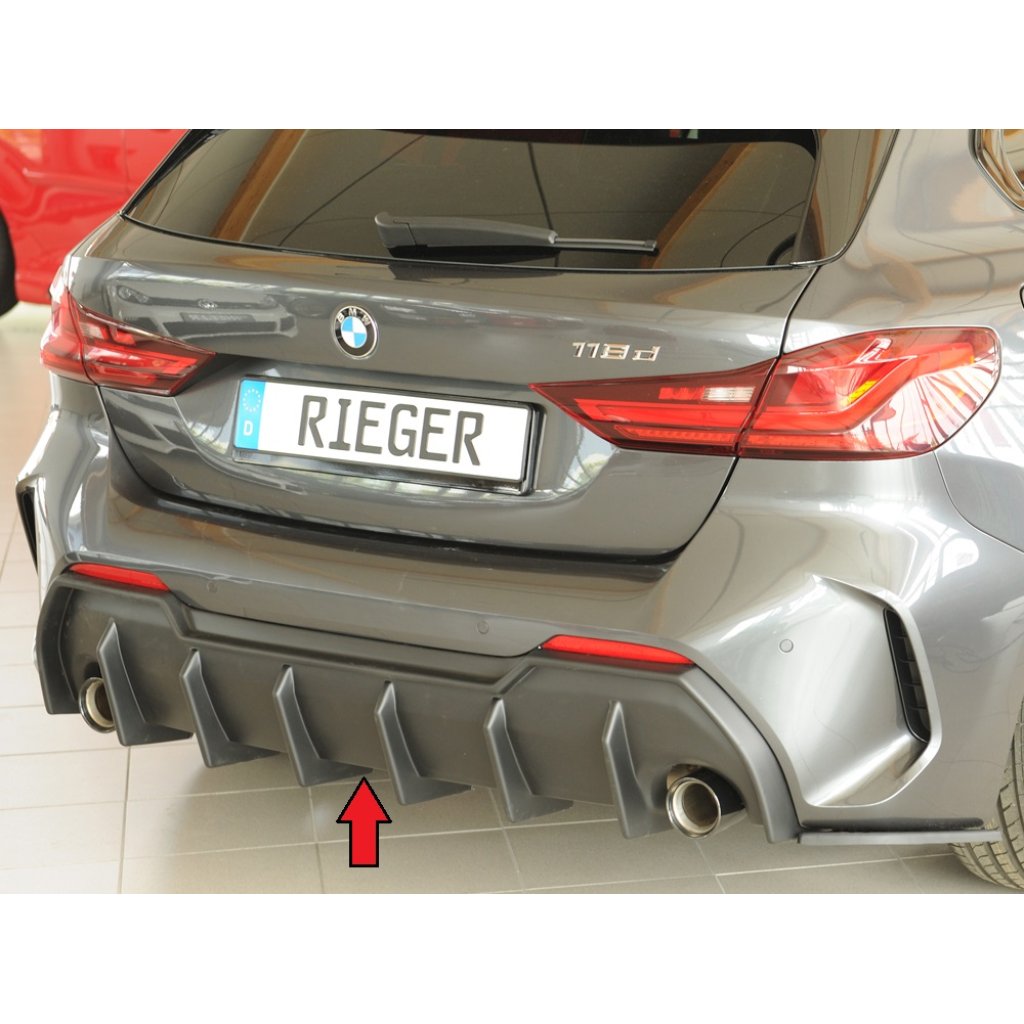 Rieger vložka zadního nárazníku pro BMW řada 1 F40 hatchback / 4-dr., plast ABS bez povrchové úpravy