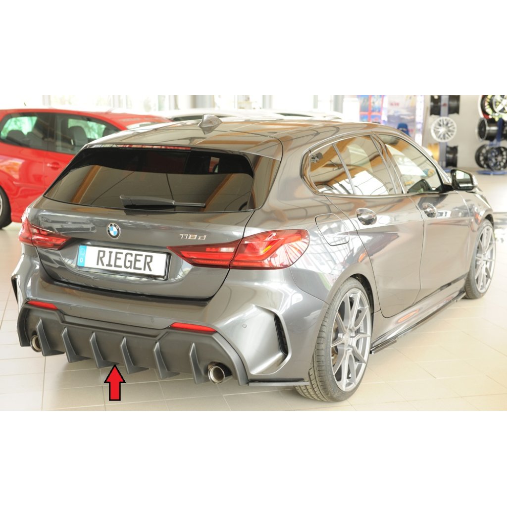 Rieger vložka zadního nárazníku pro BMW řada 1 F40 hatchback / 4-dr., plast ABS bez povrchové úpravy