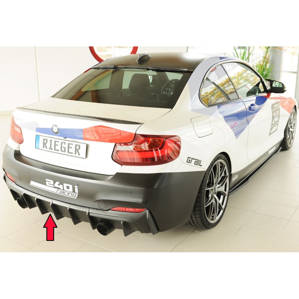 Rieger vložka zadního nárazníku pro BMW řada 2 F23 kabriolet, plast ABS bez povrchové úpravy