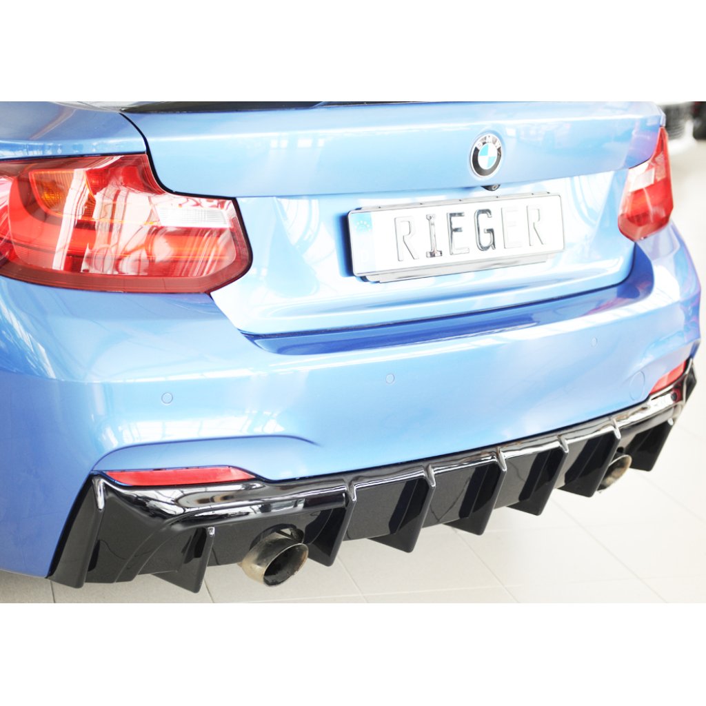 Rieger vložka zadního nárazníku pro BMW řada 2 F23 kabriolet, plast ABS lakovaný do černé lesklé barvy