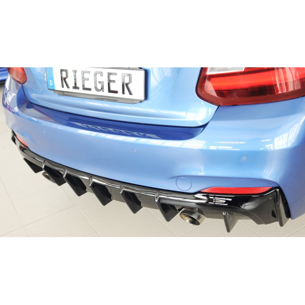 Rieger vložka zadního nárazníku pro BMW řada 2 F23 kabriolet, plast ABS lakovaný do černé lesklé barvy