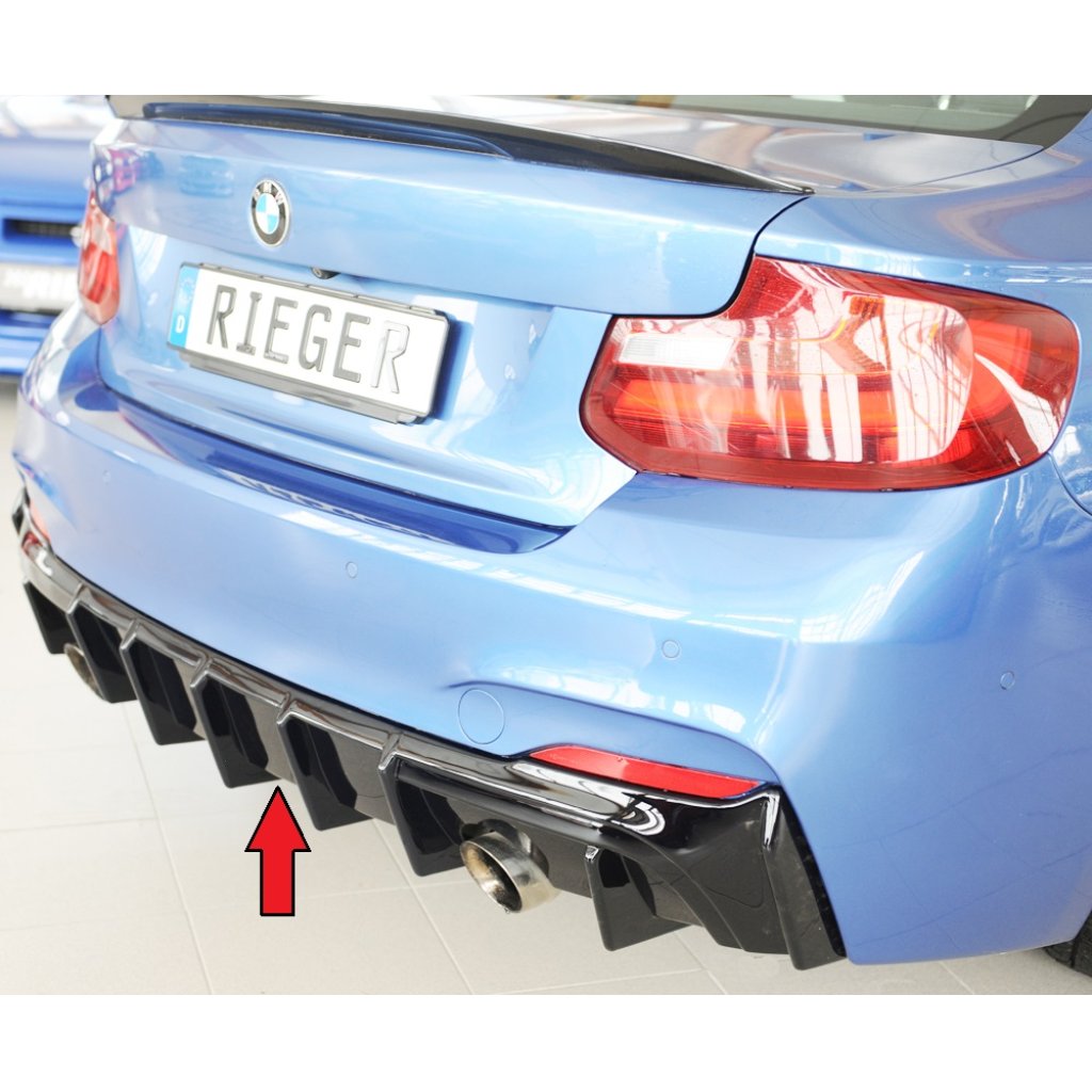 Rieger vložka zadního nárazníku pro BMW řada 2 F23 kabriolet, plast ABS lakovaný do černé lesklé barvy