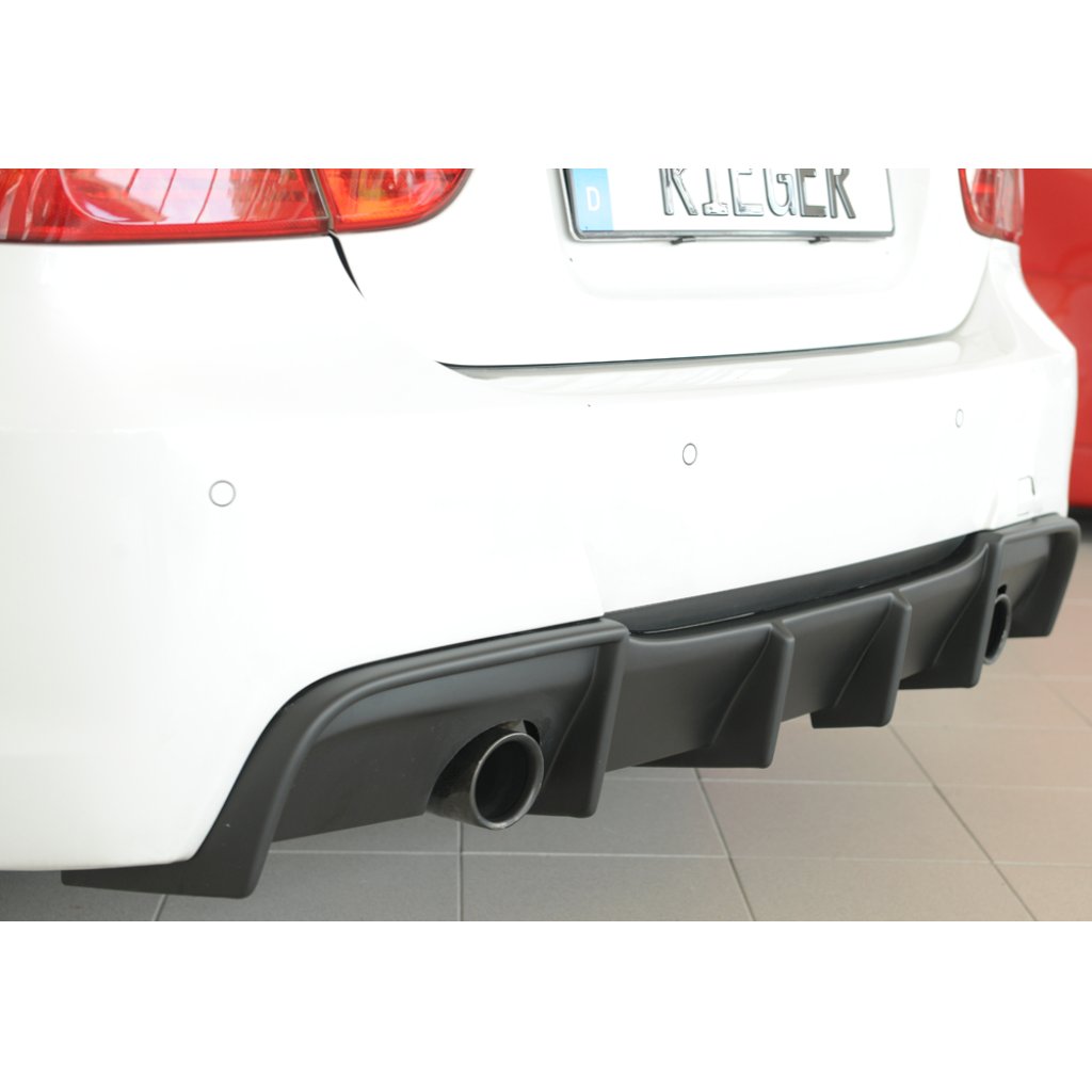 Rieger vložka zadního nárazníku pro BMW řada 3 E90, E91 sedan, touring, plast ABS bez povrchové úpravy, pro originální koncovku na obou stranách