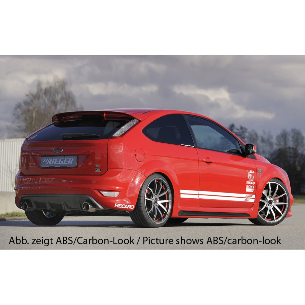 Rieger vložka zadního nárazníku pro Ford Focus 2 ST 3-dvéř., 5-dvéř. po faceliftu, plast ABS bez povrchové úpravy
