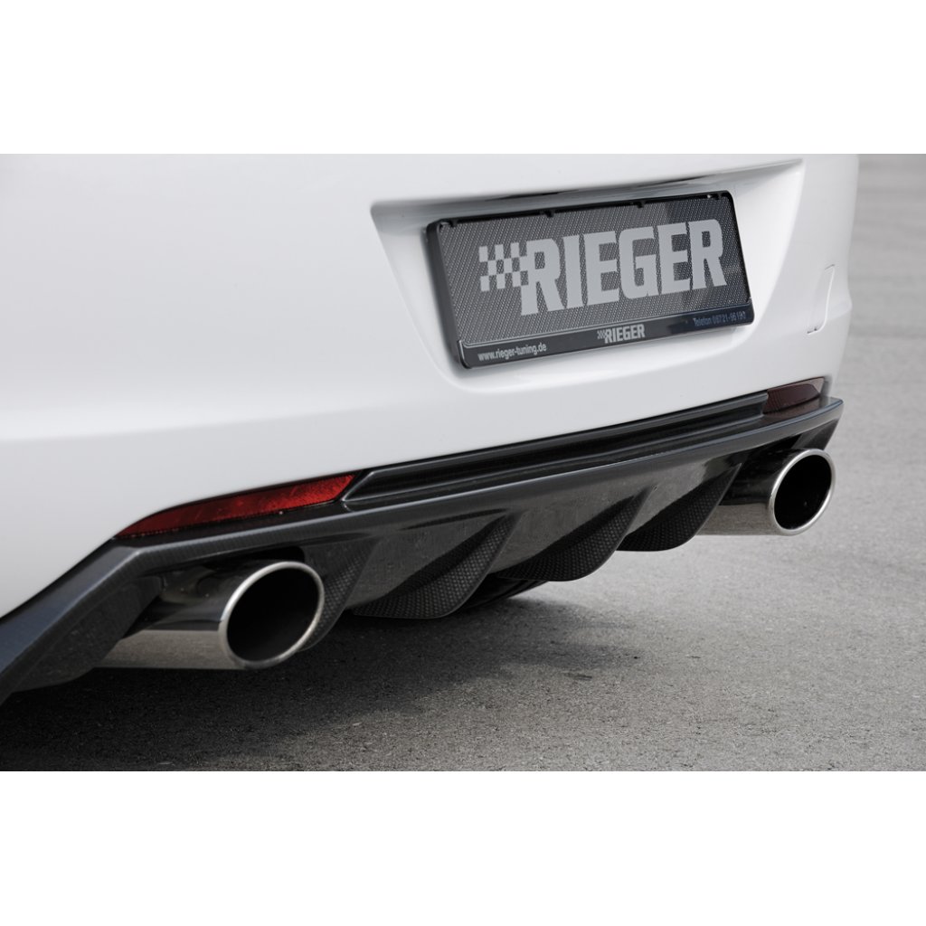 Rieger vložka zadního nárazníku pro Opel Astra J 5-dvéř., hatchback před faceliftem, plast ABS s povrchovou úpravou Carbon-Look, pro sportovní koncovky na obou stranách 140x90 mm