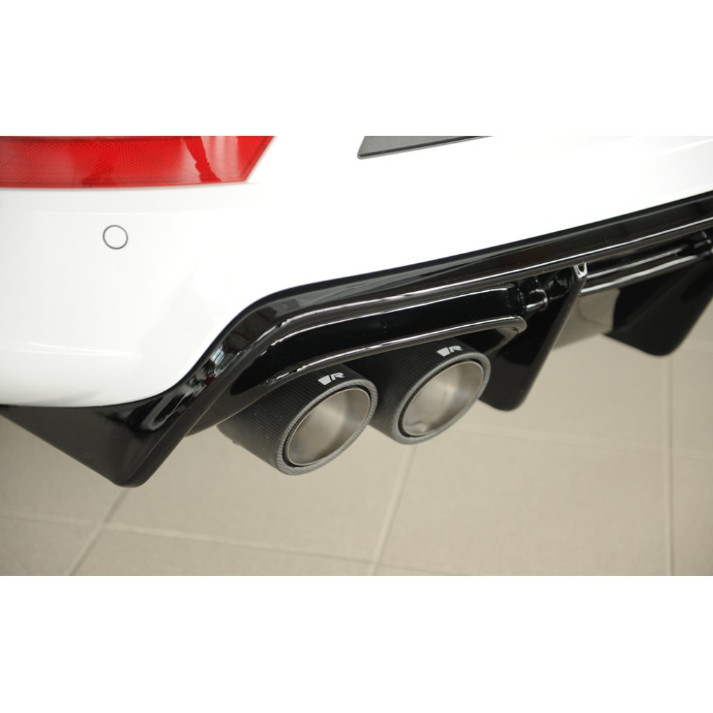 Rieger vložka zadního nárazníku pro Seat Ateca Cupra 5FP, plast ABS lakovaný do černé lesklé barvy