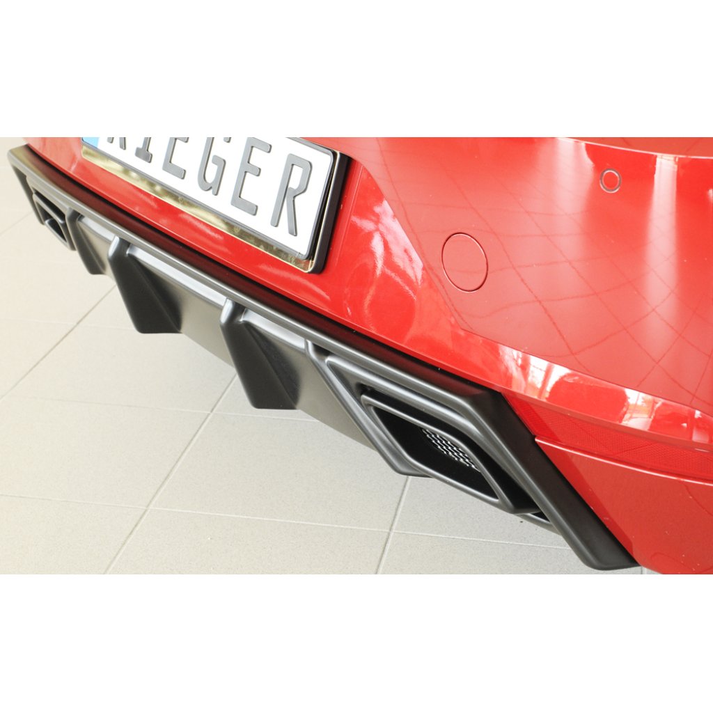 Rieger vložka zadního nárazníku pro Seat Ibiza KJ 5-dvéř., plast ABS bez povrchové úpravy, pro orig. výfukový systém