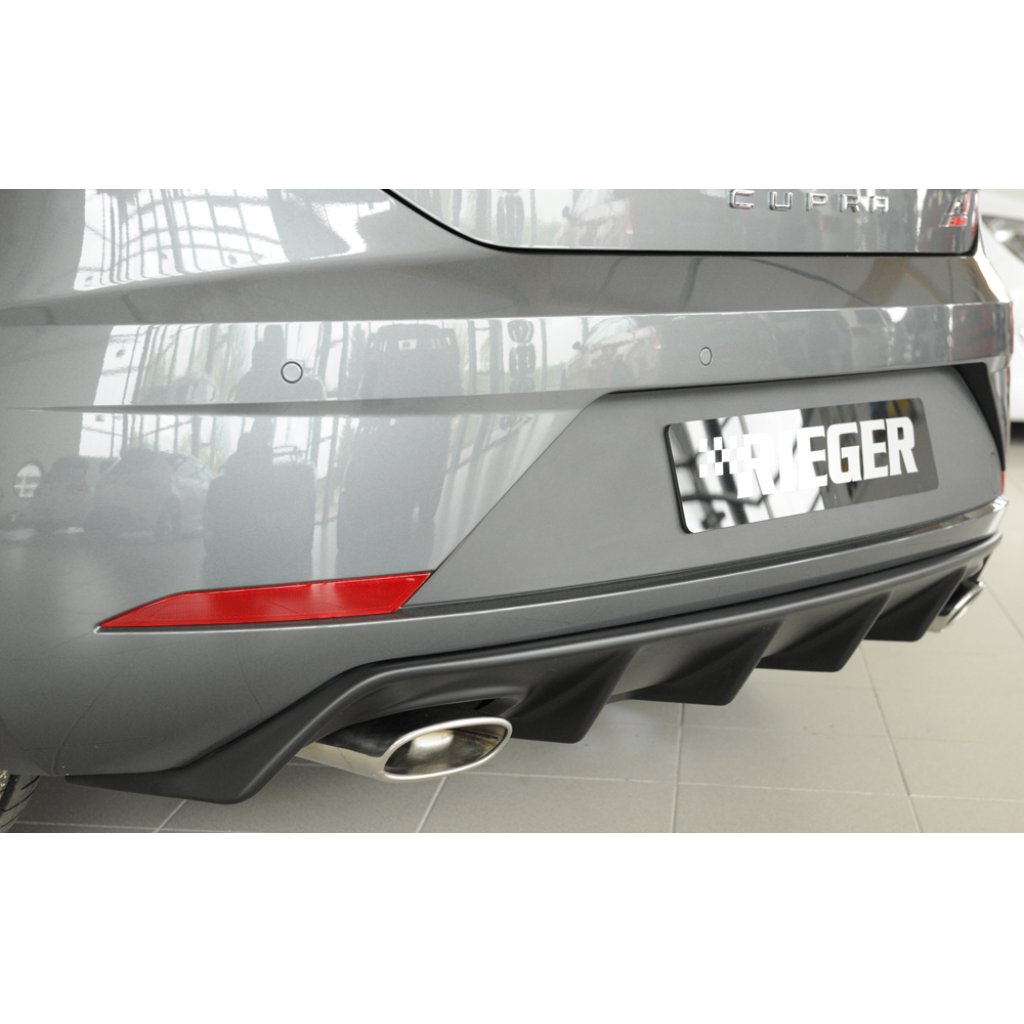 Rieger vložka zadního nárazníku pro Seat Leon Cupra 5F 3-dvéř. (sc), 5-dvéř. po faceliftu, plast ABS bez povrchové úpravy