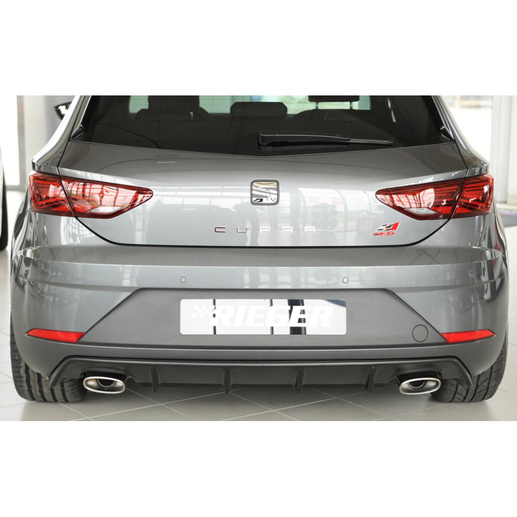 Rieger vložka zadního nárazníku pro Seat Leon Cupra 5F 3-dvéř. (sc), 5-dvéř. po faceliftu, plast ABS bez povrchové úpravy