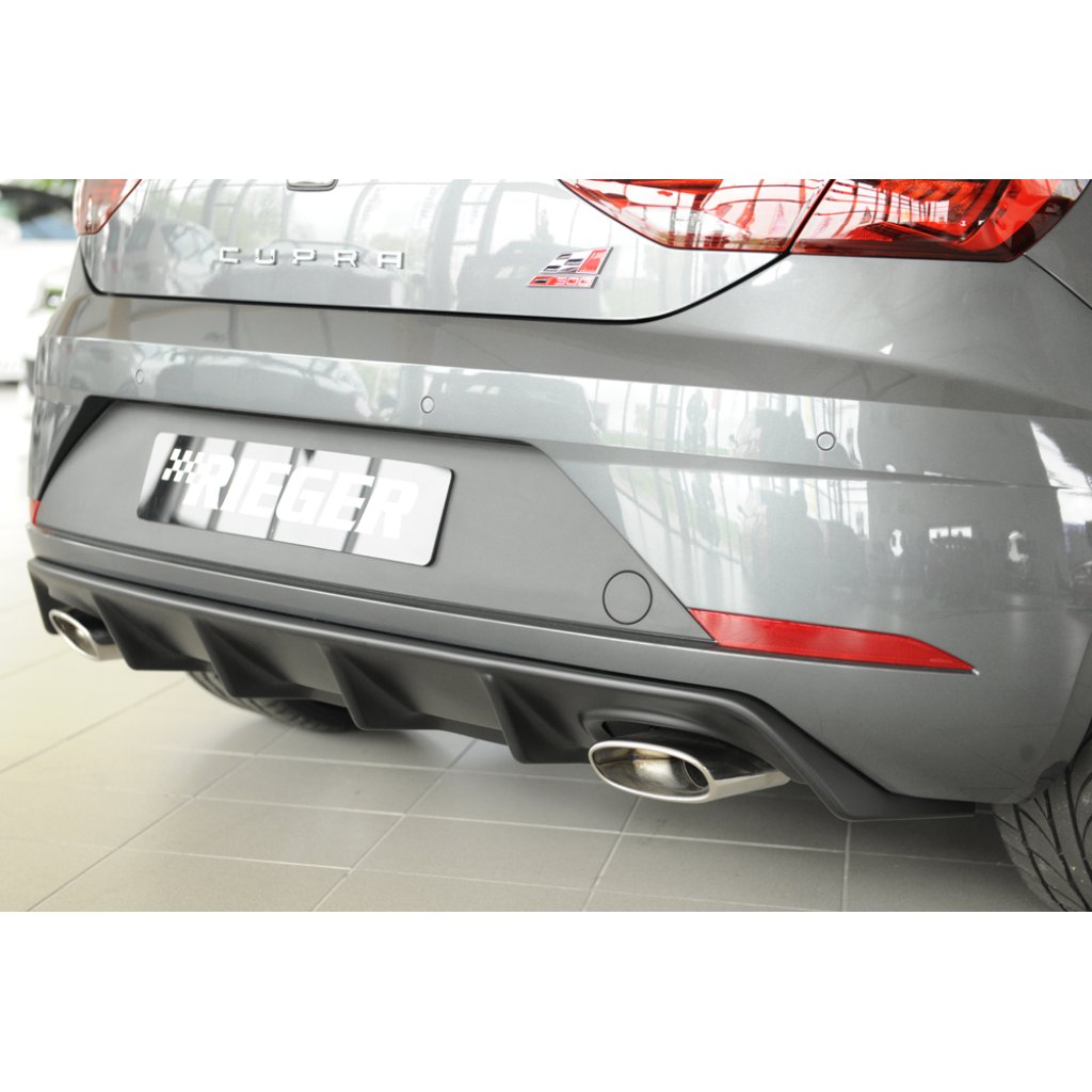 Rieger vložka zadního nárazníku pro Seat Leon Cupra 5F 3-dvéř. (sc), 5-dvéř. po faceliftu, plast ABS bez povrchové úpravy