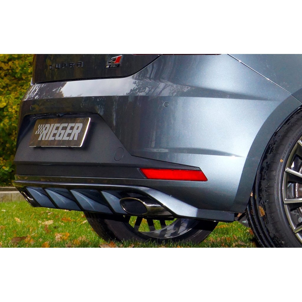Rieger vložka zadního nárazníku pro Seat Leon Cupra 5F 3-dvéř. (sc), 5-dvéř. před faceliftem, plast ABS bez povrchové úpravy