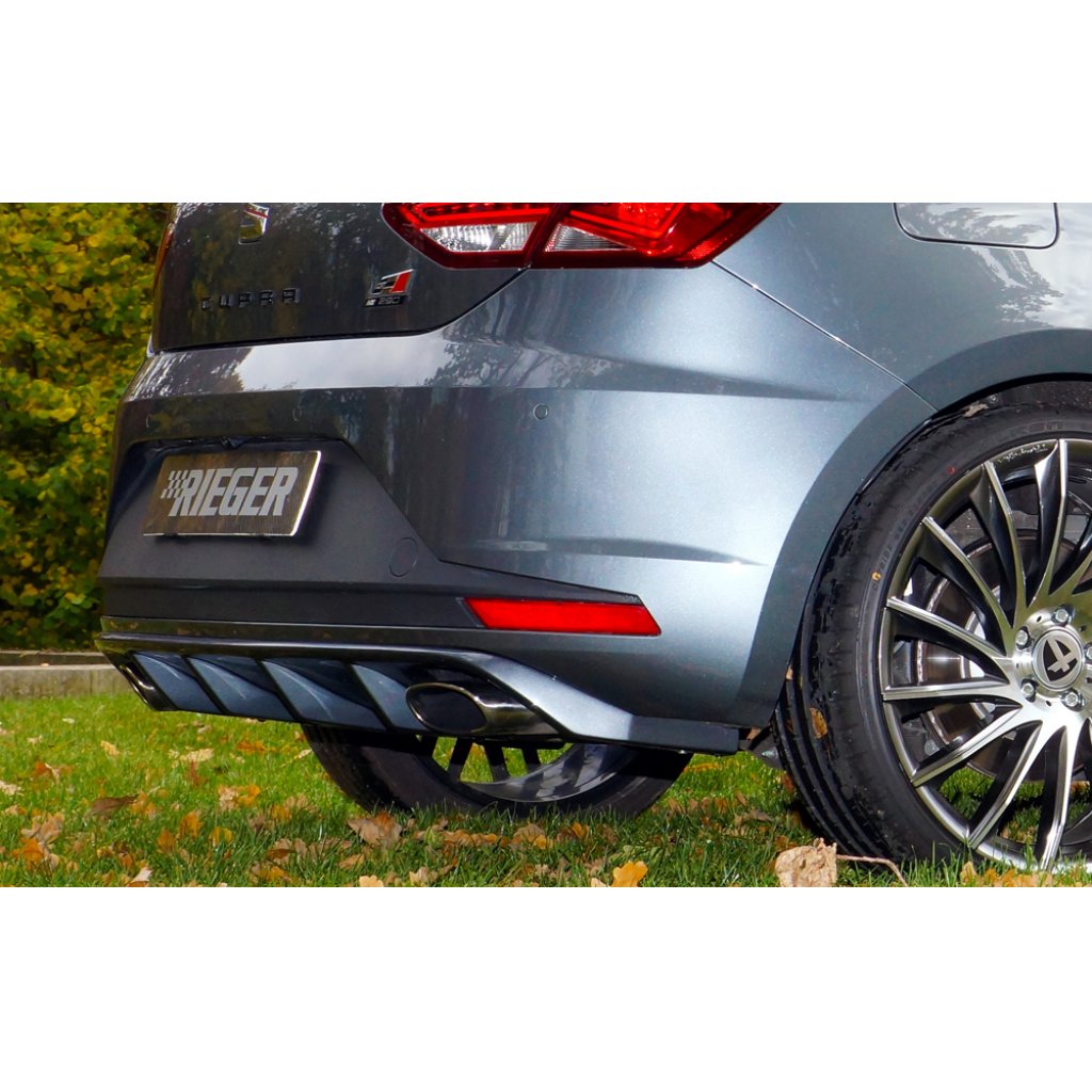 Rieger vložka zadního nárazníku pro Seat Leon Cupra 5F 3-dvéř. (sc), 5-dvéř. před faceliftem, plast ABS bez povrchové úpravy