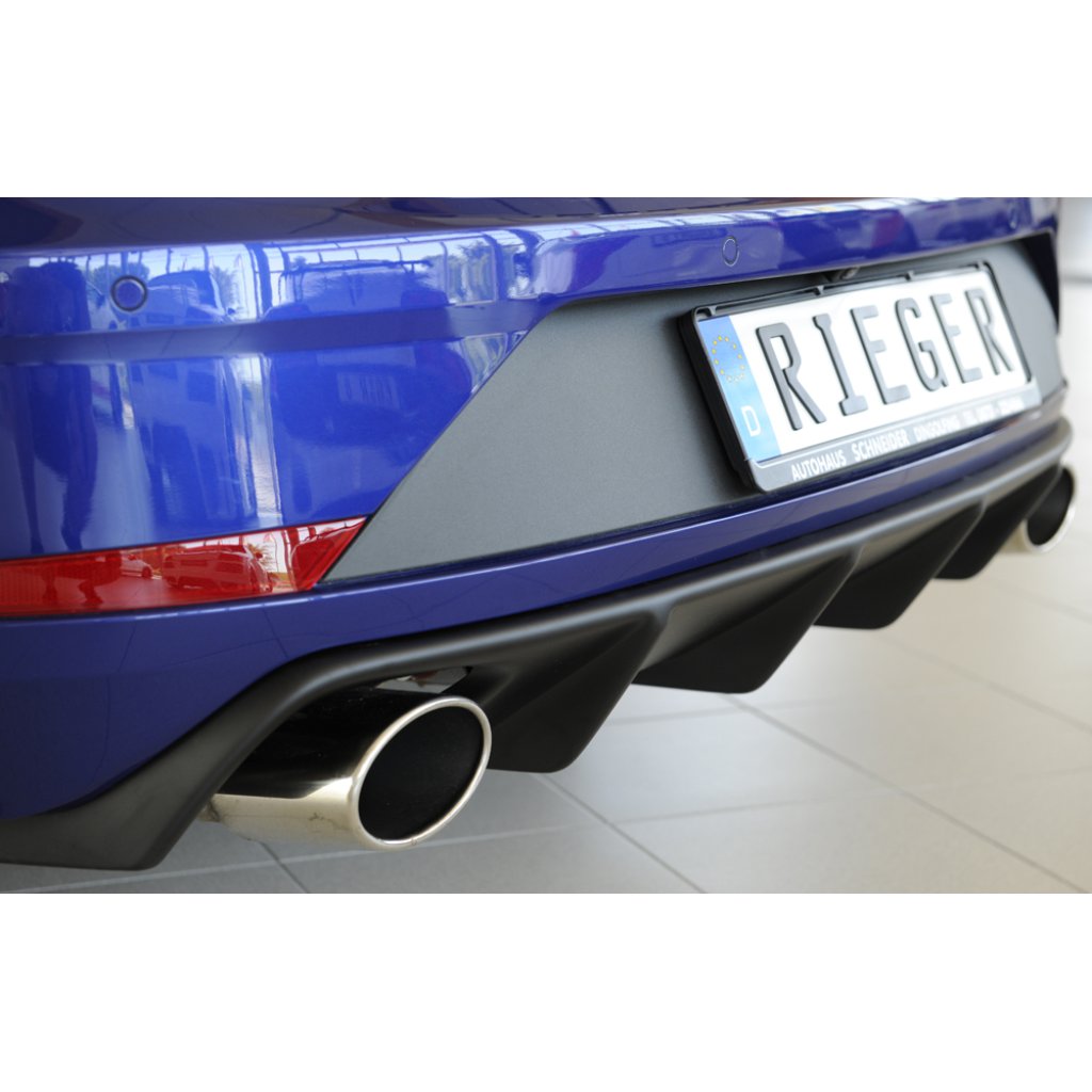 Rieger vložka zadního nárazníku pro Seat Leon Cupra 5F 5-dvéř. (ST/Combi) po faceliftu, plast ABS bez povrchové úpravy