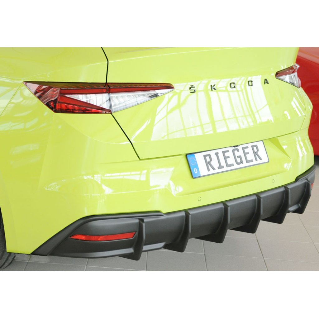 Rieger vložka zadního nárazníku pro Škoda Enyaq iV RS SUV (5AZ), plast ABS bez povrchové úpravy