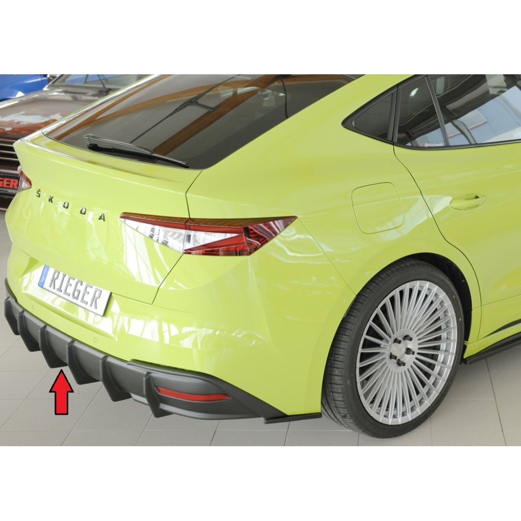 Rieger vložka zadního nárazníku pro Škoda Enyaq iV RS SUV (5AZ), plast ABS bez povrchové úpravy