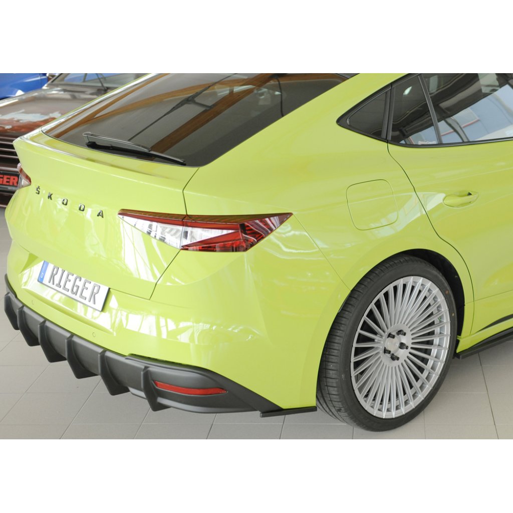 Rieger vložka zadního nárazníku pro Škoda Enyaq iV RS SUV (5AZ), plast ABS bez povrchové úpravy