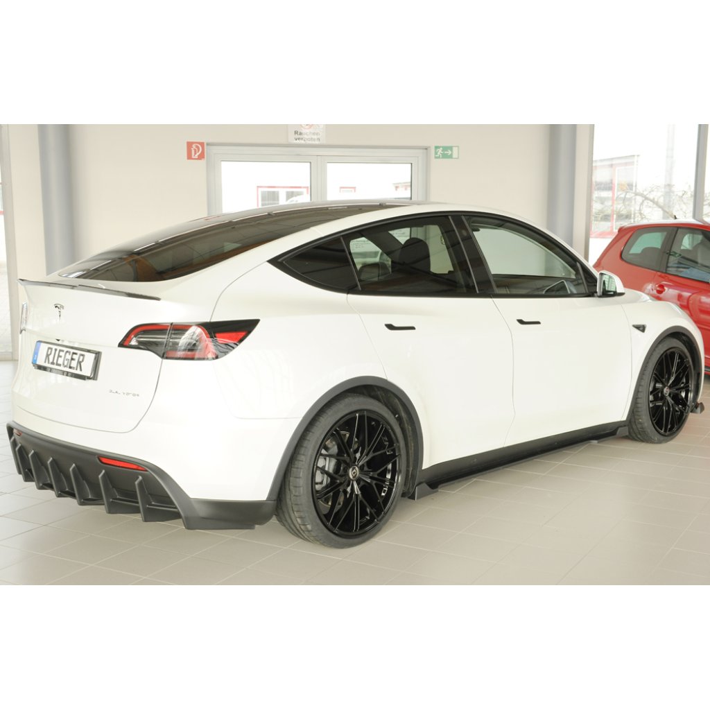 Rieger vložka zadního nárazníku pro Tesla Model Y 003, plast ABS bez povrchové úpravy, bez tažného zařízení
