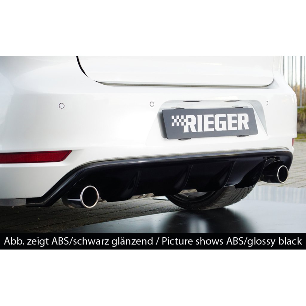 Rieger vložka zadního nárazníku pro Volkswagen Golf 6 GTI 3-dvéř., 5-dvéř., kabriolet, plast ABS bez povrchové úpravy