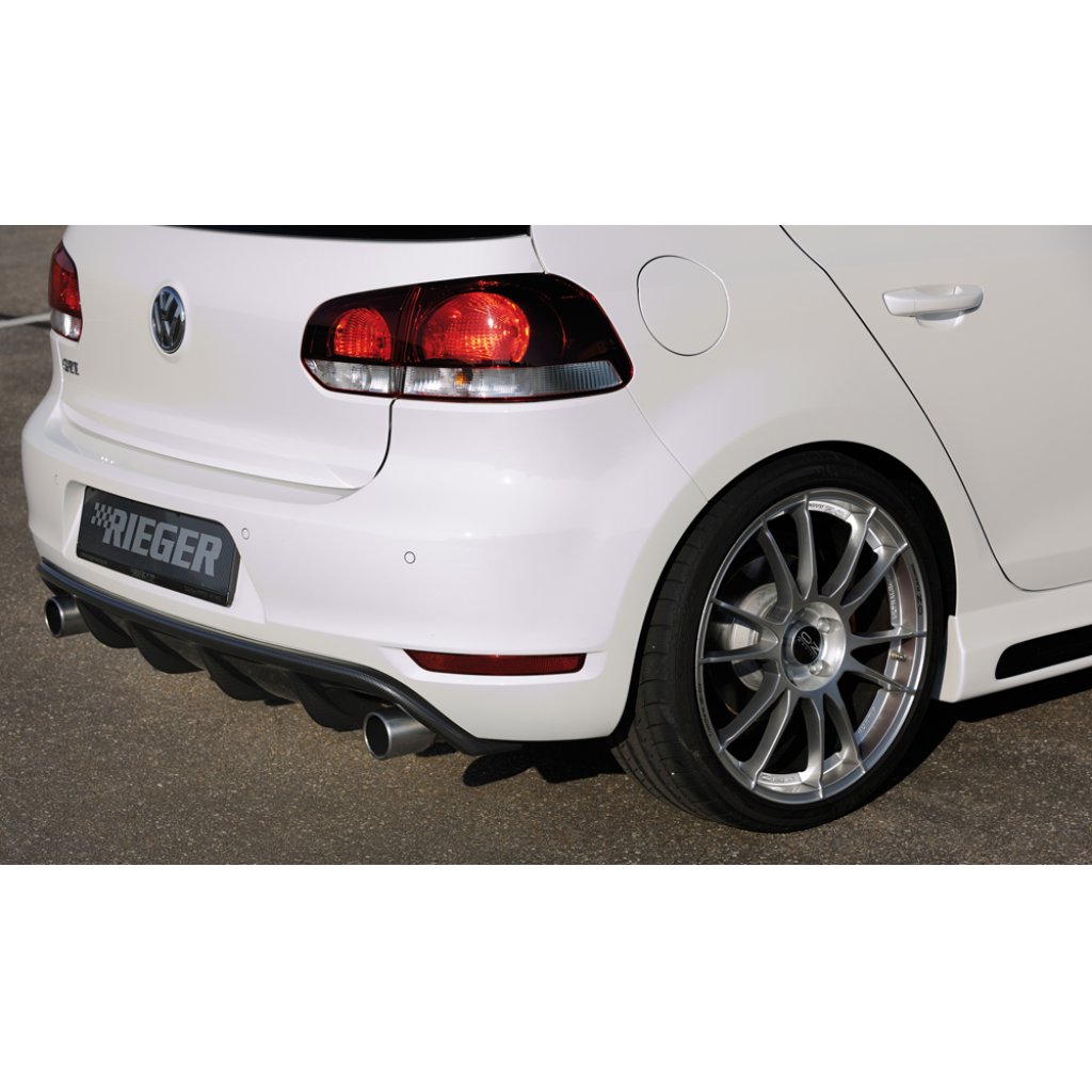 Rieger vložka zadního nárazníku pro Volkswagen Golf 6 GTI 3-dvéř., 5-dvéř., kabriolet, plast ABS s povrchovou úpravou Carbon-Look