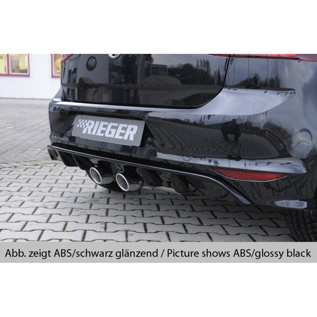 Rieger vložka zadního nárazníku pro Volkswagen Golf 7 3-dvéř., 5-dvéř. před faceliftem, plast ABS bez povrchové úpravy
