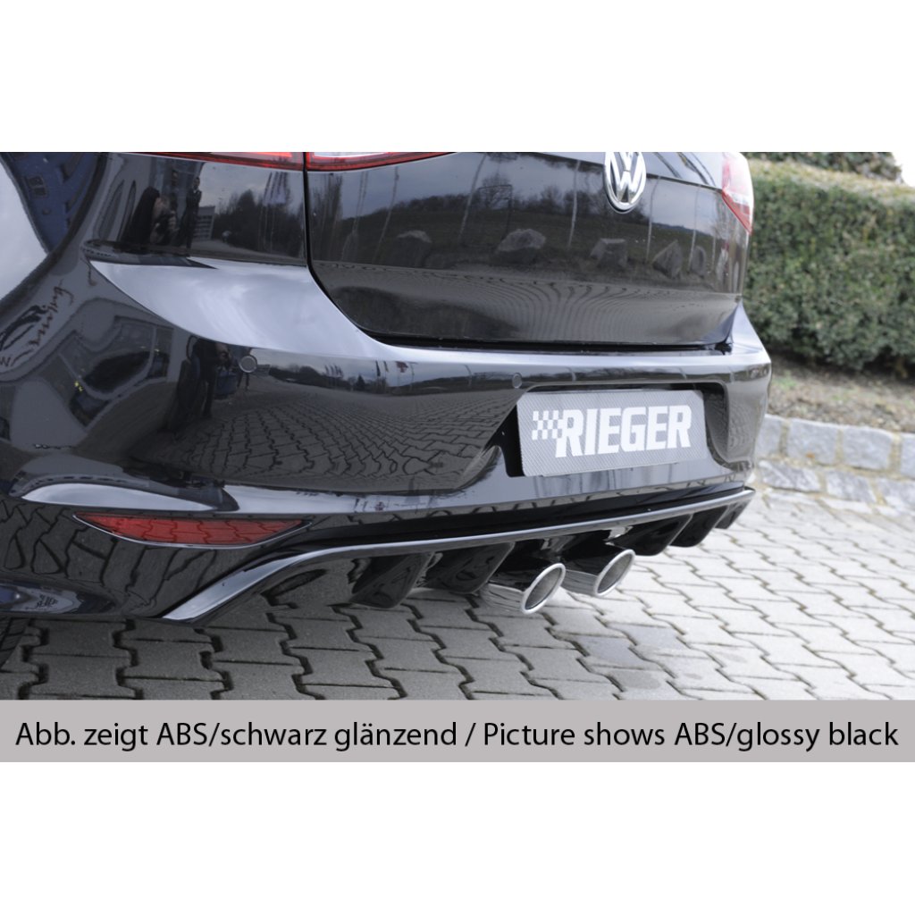 Rieger vložka zadního nárazníku pro Volkswagen Golf 7 3-dvéř., 5-dvéř. před faceliftem, plast ABS s povrchovou úpravou Carbon-Look