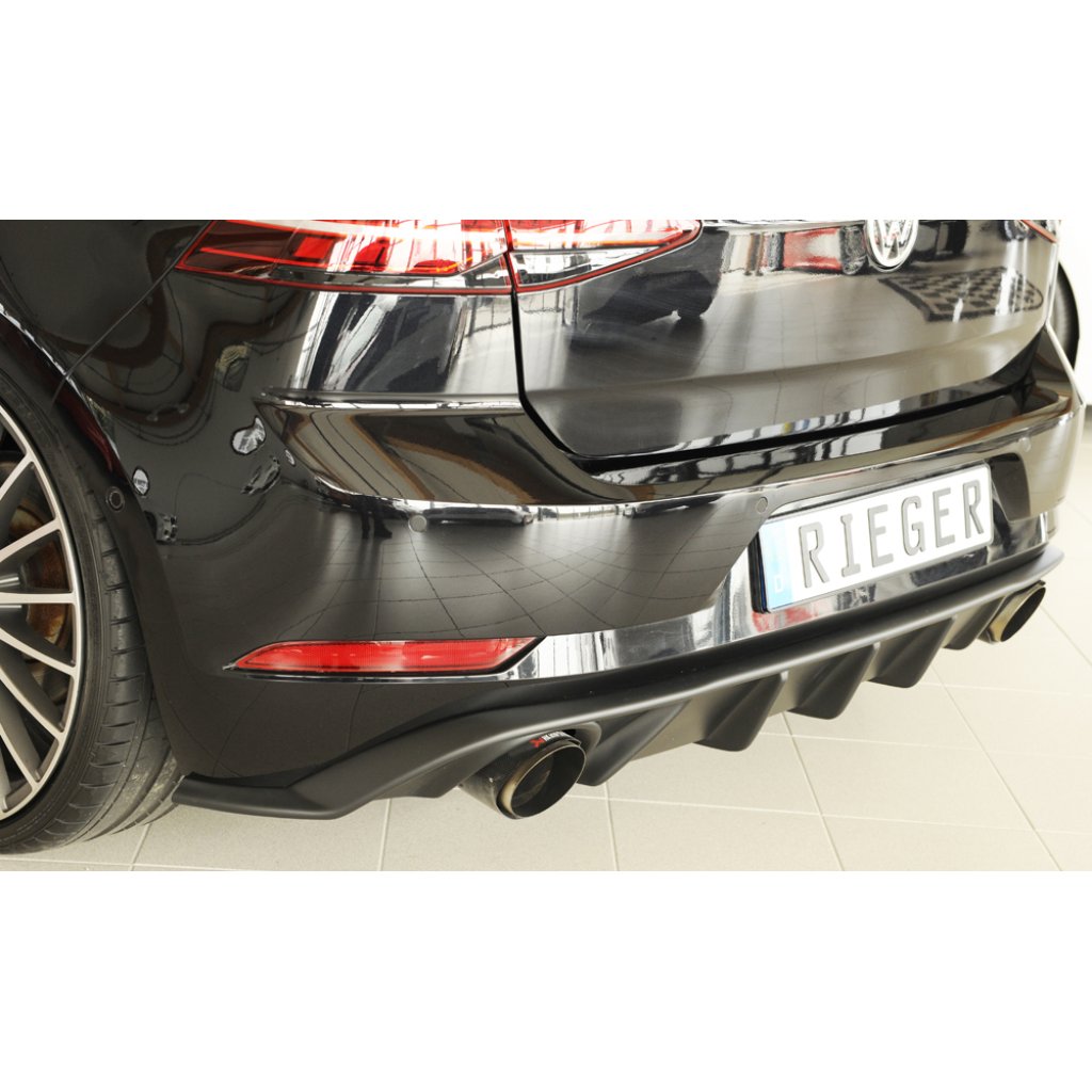 Rieger vložka zadního nárazníku pro Volkswagen Golf 7 GTI 3-dvéř., 5-dvéř. po faceliftu, plast ABS bez povrchové úpravy
