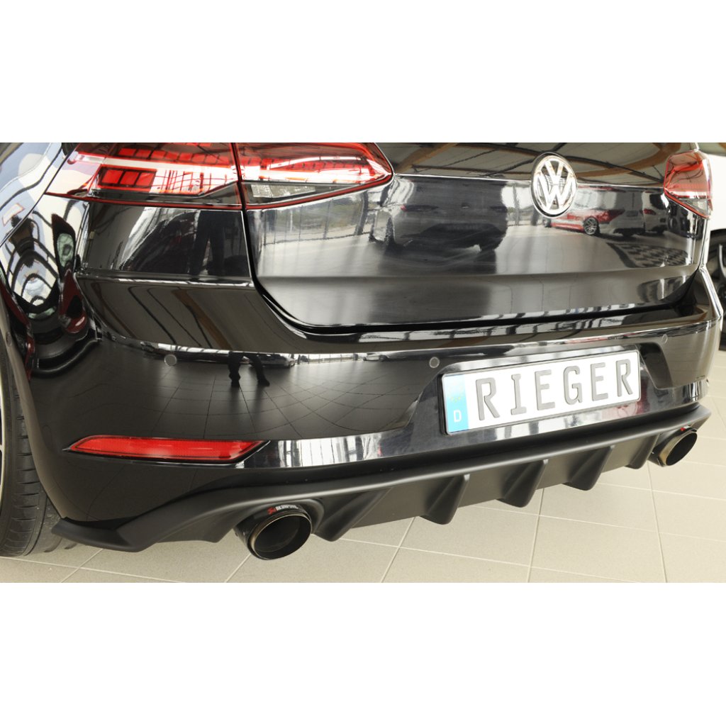Rieger vložka zadního nárazníku pro Volkswagen Golf 7 GTI 3-dvéř., 5-dvéř. po faceliftu, plast ABS bez povrchové úpravy