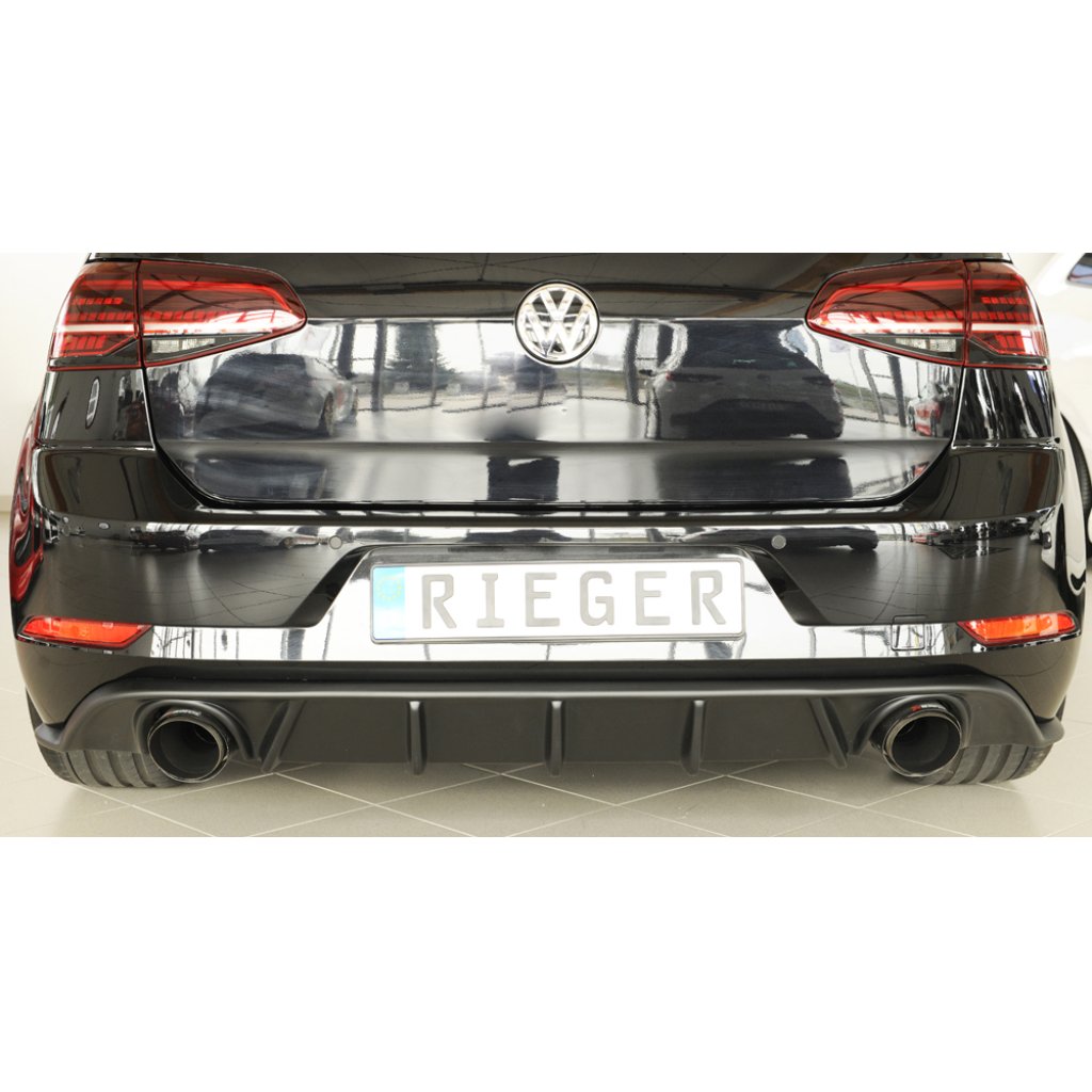 Rieger vložka zadního nárazníku pro Volkswagen Golf 7 GTI 3-dvéř., 5-dvéř. po faceliftu, plast ABS bez povrchové úpravy