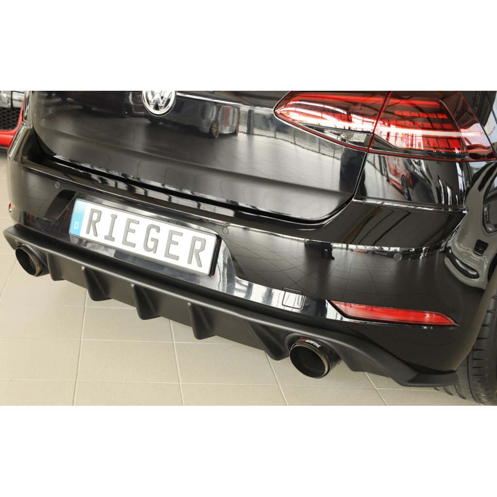 Rieger vložka zadního nárazníku pro Volkswagen Golf 7 GTI 3-dvéř., 5-dvéř. po faceliftu, plast ABS bez povrchové úpravy